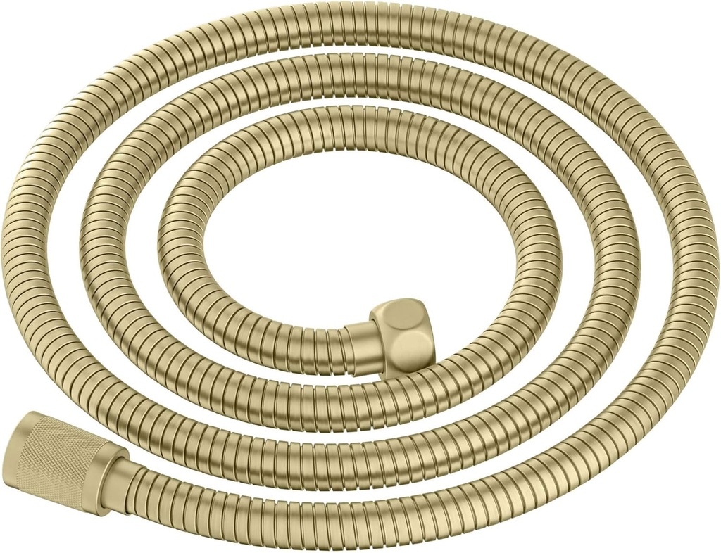 KIBI 59 Inch High Pressure Dual Detachable RV Shower Head Hose for Bathroom | Replacement Handheld Shower Hose Universal Pipe Extension | Brushed Gold, SL5901