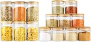 Glass Food Storage Containers Value Bundle of 15 pcs. Glass Jars with Bamboo Lids EcoEvo, Glass Food Jars and Canisters Sets, 9 Pack of 16oz & 6 Pack 26oz
