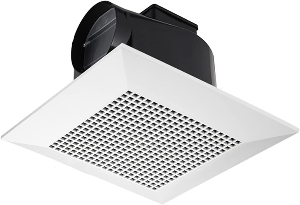 Exhaust Fan 8" 10" Ceiling Exhaust Fan Plastic Duct Exhaust Fan for Kitchen Bathroom Household Silent Ceiling Ventilator with Check Valve, Spiral Duct Ventilating F,8 Inc,10 Inch-One Size