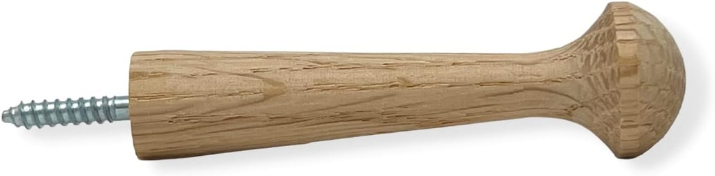 3-Inch Oak Premium Screw-On Hardwood Shaker Pegs with Hangerbolt Perfect for Hanging Arts Crafts DIY Woodworking (10-Pack)