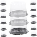 20Pcs Clear Round Cake Boxes with Lids Small Cake Storage Containers for Baking and Dessert Packing for Freshness and Presentation
