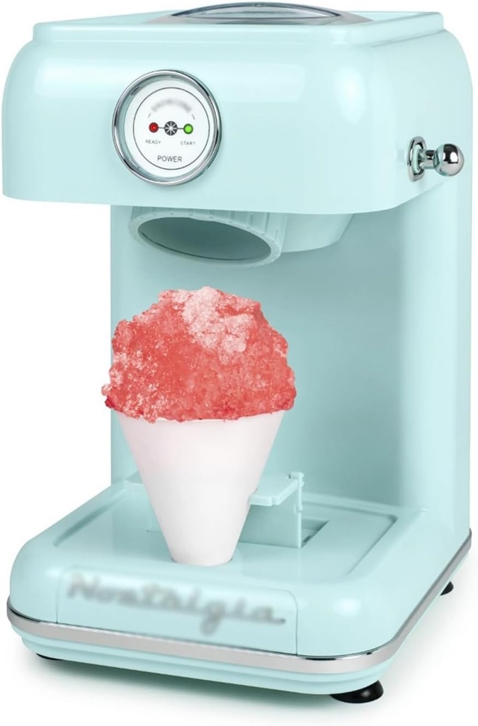 Ice Cream Machine Ice Cream Machines Classic Retro Single Countertop Snow Cone Maker Includes 1 Reusable Plastic Cup Ice Cream Maker