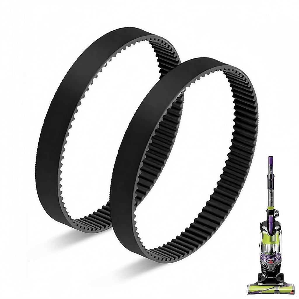 Replacement Belts for Bissell Pet Hair Eraser (Turbo) Upright Vacuum Model 1650 1650A 2281 2475 2461 24613 27909 2790 2087 20874 2817 3774 3775 3415 3418, Replace Parts 1608840, Pack of 2