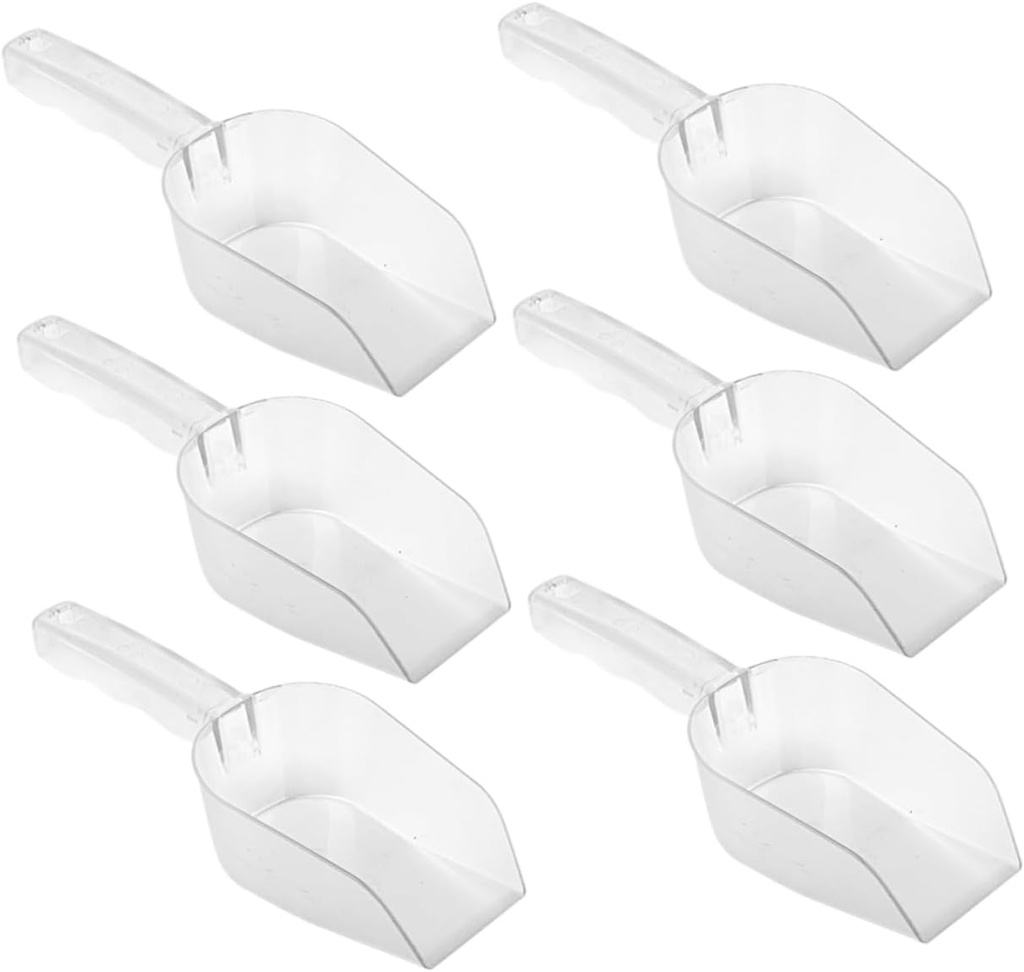 PRETYZOOM 6pcs Ice Scoop Bar Ice Shovel French Fries Multi-use Food Scoop Rice Shovel