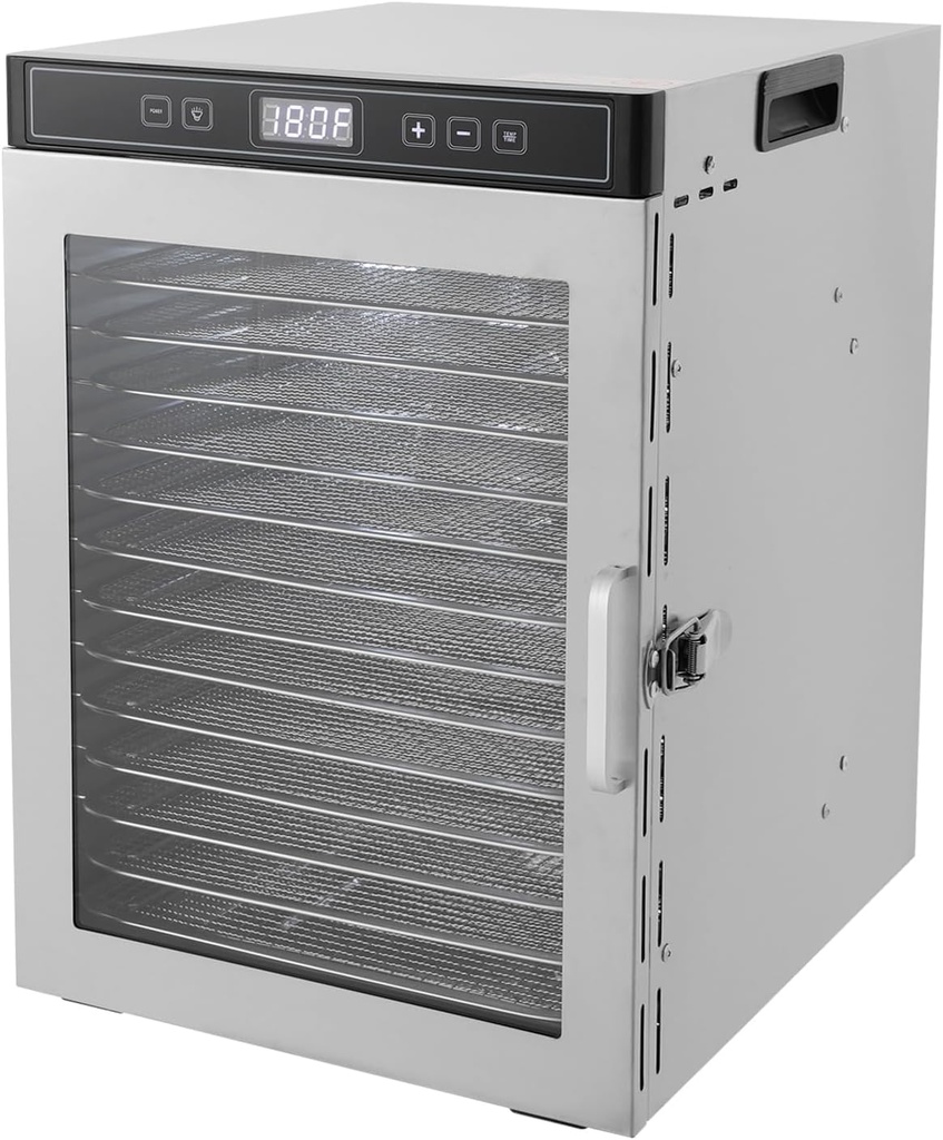 Commercial Food-Dehydrator Machine 14 Trays 800W Fruit Dehydrator Meat Dryer 95-194℉ Temperature Control 24H Large Food Dryer for Beef (14 Trays)