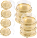 Unomor 10pcs Clear Cake Packaging Box Lids Transparent Round Cake Carrier for Small Desserts for Weddings Parties Showers and Festivals