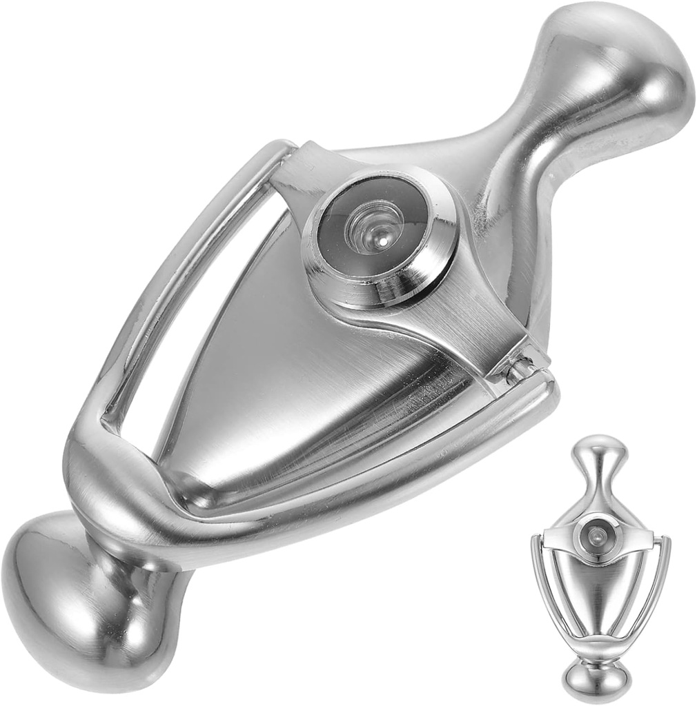 Angoily Zinc Alloy Door Viewer and Knocker with Peephole for Enhanced Household Security Durable Construction Easy to Install Stylish Design for Front Door