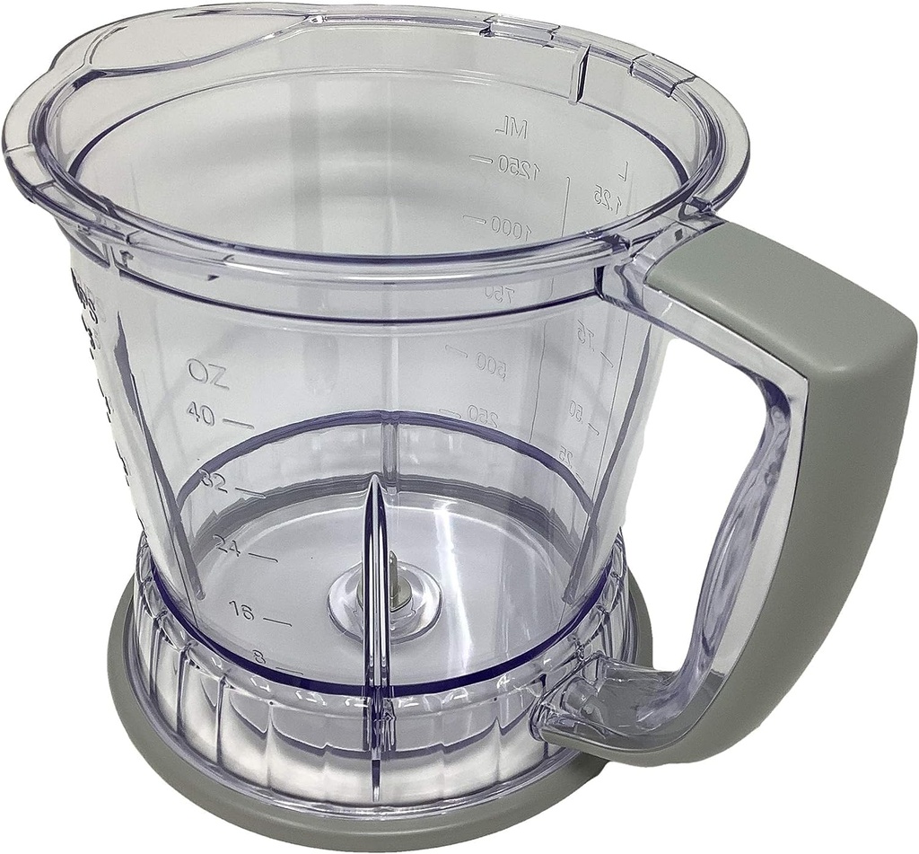 40oz Pitcher Bowl for Ninja Master Prep Food Processor QB700 QB750 QB900B QB1000 QB1003 QB1004 QB1005, Grey
