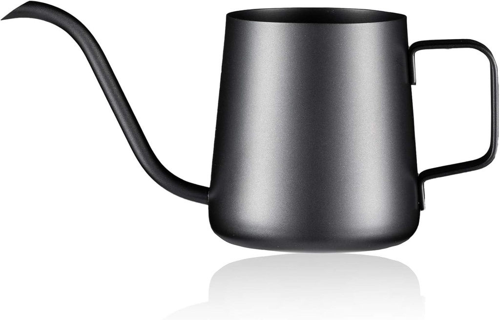 PARACITY Pour Over Kettle Gooseneck Spout Coffee Tea Pot 12OZ with Lid, Hanging Ear Hand Blunt Long Narrow Drip Cup for Coffee Maker Carafe, Camping Coffee Pot for Travel Coffee Maker Outdoor