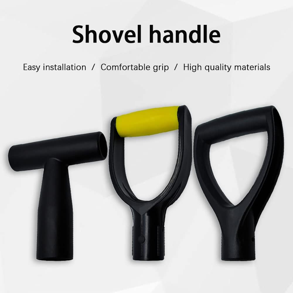 Shovel D Grip Handle, 1-1/4" Inner Diameter 32mm PVC Spade Snow Shovel Replacement Handle Garden Accessories for Digging Raking Gardening Tool Camp Shovel Garden Shovel