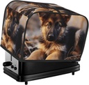 2 Slice Toaster Cover with Pocket Universal Size Toasters Dusts Covers German Shepherd Puppy Bread Machine Cover & Protection Bread Machine Protector Small Kitchen Appliance Covers