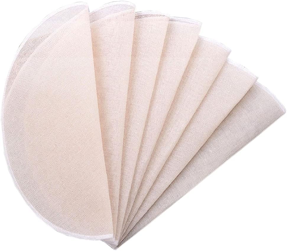 12Pcs Round Cotton Yarn Steamer Cloth Reusable Non Stick Household Steamer Liners Cloth Mesh Mat Pad Steamed Buns Dumplings Baking Cooking Tool, 30CM/12Inch