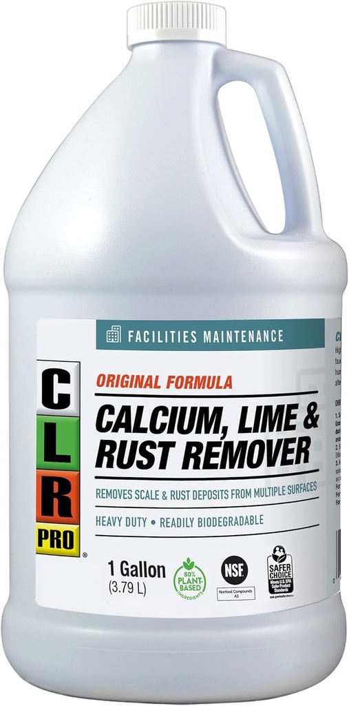 CLR PRO Calcium, Lime and Rust Remover, 1 Gallon Bottle