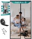 Magnetic Screen Door with Upgraded PET Material Mesh- Easy Installation, Tear-Resistant, Pet and Kid Friendly Screen 33“X98 Fit Door Size 30"X96"