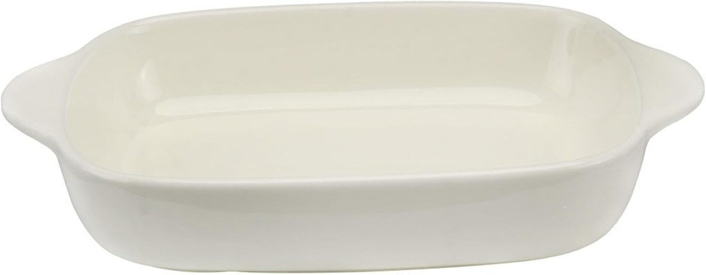 Cabilock 1Pc Ceramic Baking Tray High Temperature Resistant Oven and Microwave Safe Baking Pan for Pizza Lasagna Cheese Gratin and Roasting Vegetables with Compact Design for Easy Handling