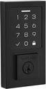 Kwikset 9270CNT-514S Contemporary SmartCode Touchpad Electronic Deadbolt SmartKey Matte Black Finish