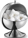 Stainless Steel Sugar Bowl with Roll Top, Sugar Cube Holder, Candy Jar Cookies Mints Holder Bowl for Home Kitchen, Office, Parties