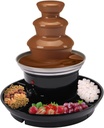 Chocolate Fountain,3 Tier Chocolate Fountain Machine Stainless Steel Electric Rotating Melting Machine Commercial Chocolate Waterfall Heated Melting Machine with Forks (3 Tier with 6 forks)