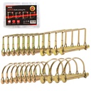 XOOL 22PCS Shaft Locking Pin, Zinc-Plated Heavy Duty Safety Pins, Trailer Coupler Pins, Square & Arch Shapes, Premium Carbon Steel