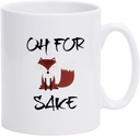 White Mugs With Printing Words Oh, For Sake Coffee Mugs For Christmas Brithday Or Daily Use