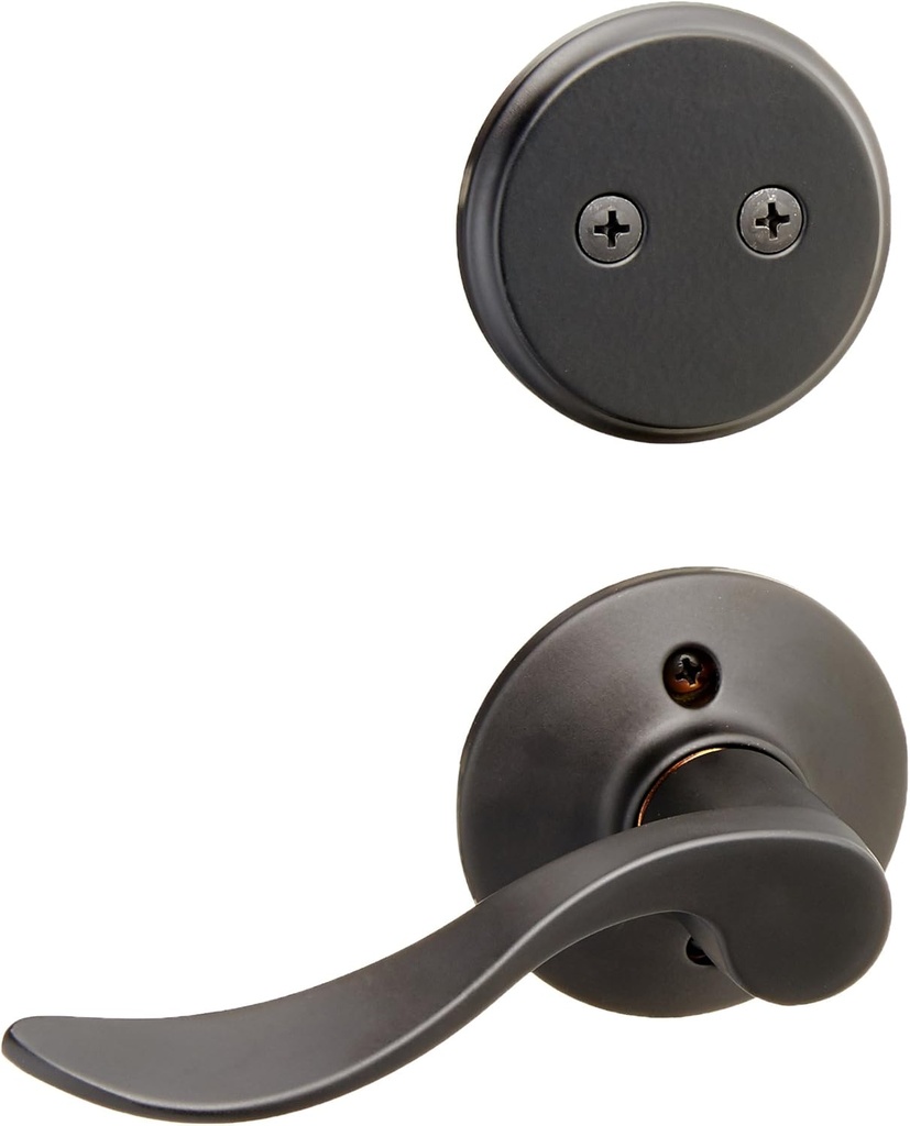 Schlage F94ACC622LH Matte Black Accent Lever Left Handed Dummy Interior Pack from The F-Series
