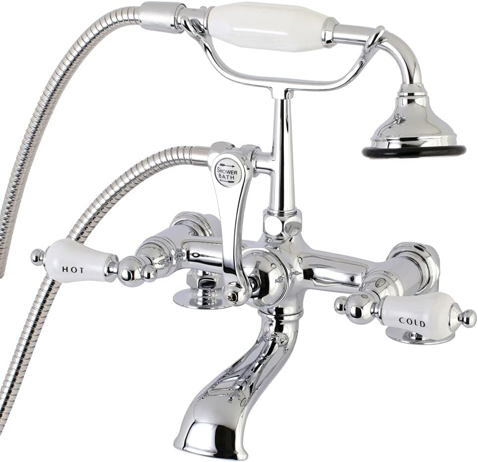 Kingston Brass AE208T1 Aqua Vintage Clawfoot Tub Faucet, 7", Polished Chrome