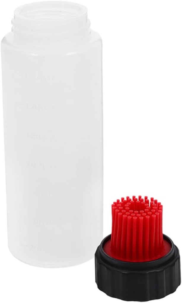 Squeeze Bottle Silicone Basting Brush for Cooking Oil Dispenser with Scale Heat Resistant Bbq Tool for Grilling and Pastry Baking Easy Squeeze Design