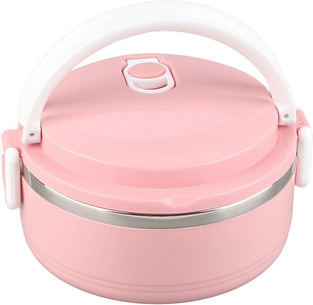 YOUTHINK Insulated Food Box, Single Layer Portable Stainless Steel Thermal Food Container for Home Office Rice Noddles Storge