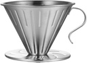 Generic Pour Over Coffee Dripper,Stainless Steel V-Shape Dripper,Metal Coffee Dripper,Tea Filter Basket,Reusable Coffee Funnel for Coffee Accesories(L), AM0XEB0JZG0US