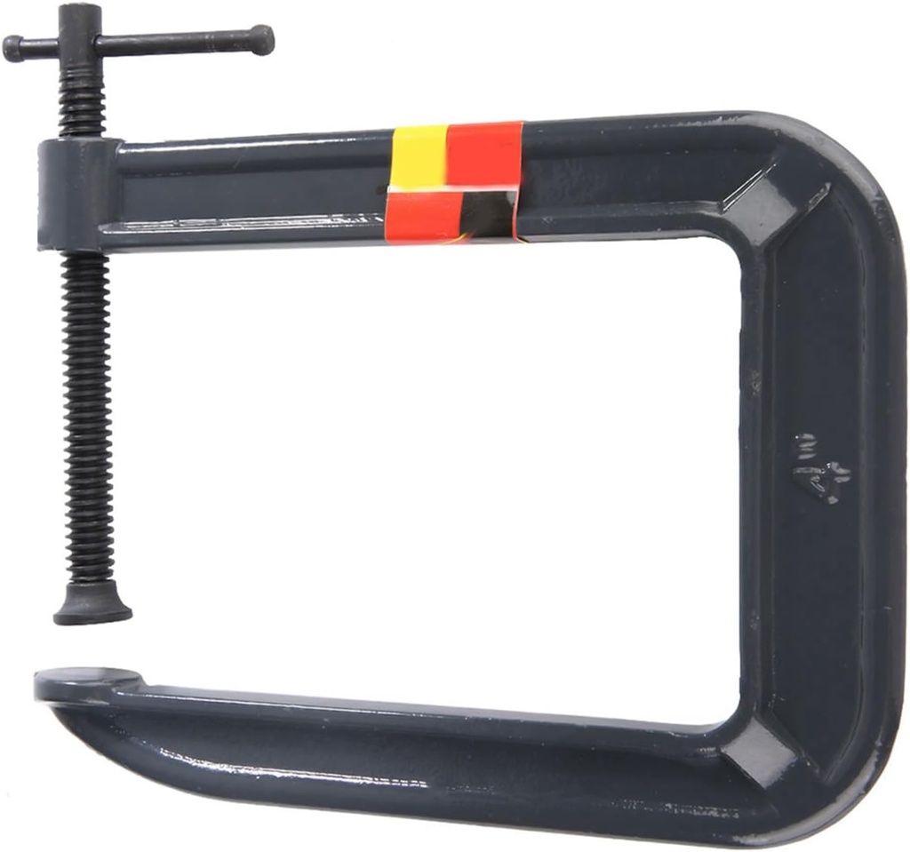 7.3-Inch C Clamp,Steel Heavy Duty Deep Throat Clamp G Type Woodworking DIY Carpentry Clamping Device Tool for Wood Weldin (Opening Capacity 3.9in, Throat Depth 7.3")