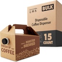 Stock Your Home 96 oz Disposable Coffee Box Dispensers (15 Pack) – Insulated Beverage Server with Handle, Cardboard Coffee Carrier for Hot or Cold Drinks, To Go Boxes for Takeout & Events