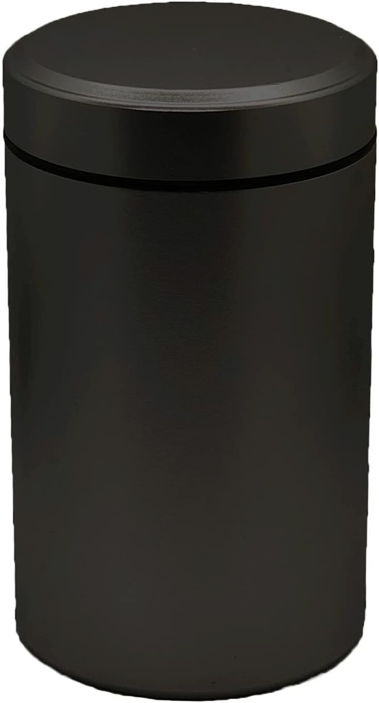 iSnuff Airtight Aluminum Storage Jar Portable Proof Container Bottle Multipurpose Storage Case Screw-top Lid Lock Odor for Spices, Coffee & Teas 140ml (Black)