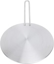 Generic Induction Plate, Secure Stainless Steel Easy to Heat Temperature Faster Heat Conduction with Handle for Induction Makers (24#)