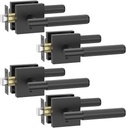 Asidrama 4 Pack Black Privacy Door Handles, Door Lever with Door Knobs Indoor for Bedroom or Bathroom, Heavy Duty Door Handles Interior with Locks for Left Right Sided Doors