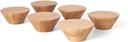 6 Pack Wood Cone Cabinet Knobs (Light) - 1 ½ " Diameter Round Shape - Wooden Drawer Pulls for Cabinets Doors, Dresser and Drawers Knob, Kitchen Cabinet Door Handle