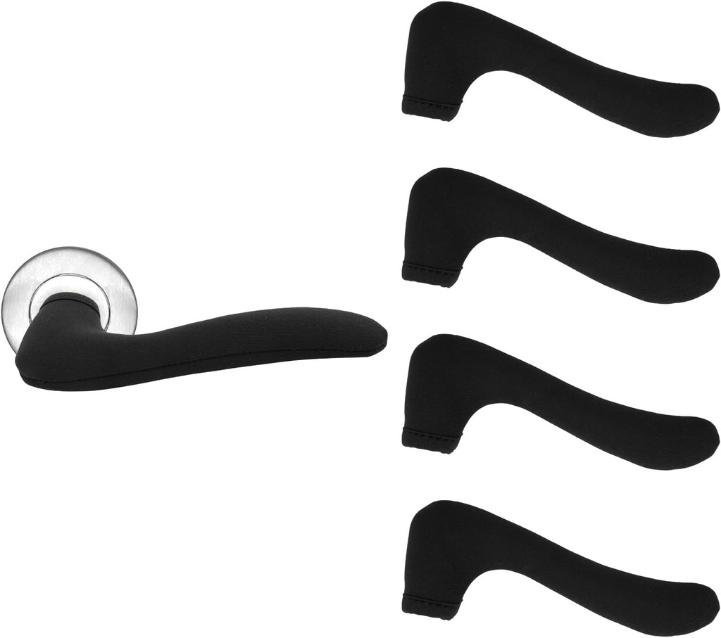 4 PCS Door Handle Covers, Neoprene Rubber Material Doorknob Cover, Anti-Scald Antifreeze Door Handle Protector Door Knob Cushion Cover Protect Hands from Burns and Chills, 2.3 X 6.1 Inches