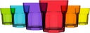 LAV Colored Drinking Glasses Set of 6 - Colored Glass Cups 10.25 Oz - Colorful Drinking Glasses - Multicolor Water Drinking Glass Set