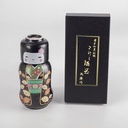 Japanese Traditional Kokeshi Design Sake Wine Soju Ceramic Set with 1 Ochoko Cup and 1 Tokkuri Bottle Gifts (Kokeshi Kiku Komachi)