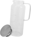 Glass Pitcher Measurement Scale Iced Tea Dispenser for Fridge Beverage Jug Easy to Clean Kettle for Home and Restaurant Use