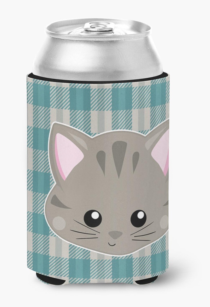 Caroline's Treasures BB6932CC Kitten Face Can or Bottle Hugger Cooler Washable Drink Sleeve Collapsible Beverage Insulated Holder, Can Hugger, Multicolor