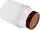 Glass Storage Jar Airtight Wooden Lid Wide Mouth Container for Kitchen Organization for Grains Sugar and Cookies Glass Canister for Pantry Use