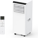 8,000 BTU Portable Air Conditioners, 3 Modes Portable AC Unit with Fast Cooling/Fan/Dehumidifier, Energy Efficient&Remote Control, Cools Up to 350 Sq.Ft, for Bedroom Office Home, White