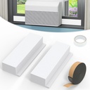 Air Conditioner Foam Block for U Shaped Window AC Units, Insulation Window AC Side Foam Block Prevent Air Leakage, Window AC Foam Panels with Window Seal Strip, 2 Pack