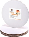 9 inch White Round Coated Cakeboard,Waxed Greaseproof, Disposable Cake Circle Base Boards Cardboard, pack of 12