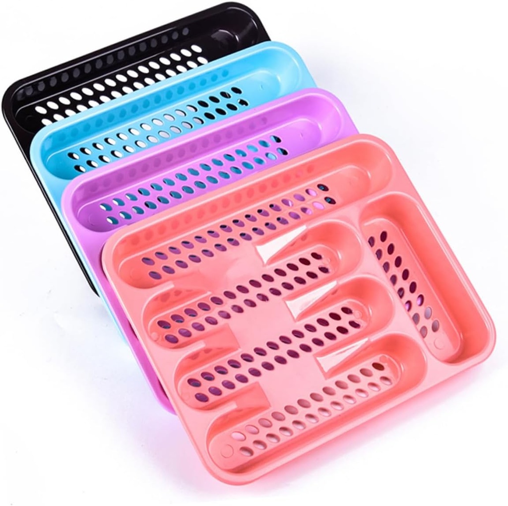 Tableware Sorting Box Drain Plate Heavy Duty Storage Rack Material Forks Spoons Holder Random Color