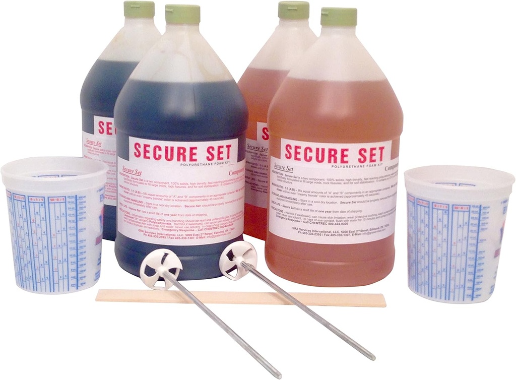 20 Post Kit - Commercial Grade -4 Gallons. Fast, Secure & Safe Concrete Alternative for Easy Fence Post Installation.
