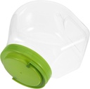 Plastic Storage Jar with Airtight Lid Clear Food Container for Kitchen Office Versatile for Cookies Snacks and User-friendly Slanted Mouth Design