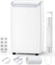 14,000 BTUs Portable Air Conditioner with Remote Control, 3-in-1 Fan & Dehumidifier, Portable AC Unit for Rooms Up to 750 Sq. Ft., 24Hrs Timer, Window Installation Kit