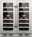 Wine Fridge Refrigerator 30 Inch Wine Cooler Bundle Built-In or Freestanding Wine Fridge with Glass Door Large Capacity Holds 58 Bottles Beverage For Home Bar Kitchen