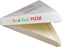 Single Pizza Slice Box with 4 Color Print Hot & Fresh Pizza 9.25 x 9 x 1.68 inch. Case of 400 Counts